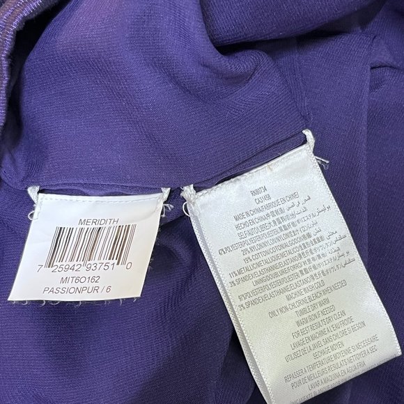 Royal Purple Roched Sheath Dress by BCBG MaxAzria Size 6 - Picture 6 of 6